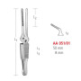 AA 051/01 зажим типа бульдог, изогнутый, 50мм/8мм Bulldog clamps, straight