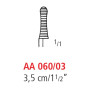 AA 060/03 затискач типу бульдог dieffenbach, прямий, 3.5 см