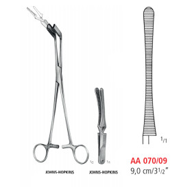 AA 070/09 зажим типа бульдог JOHNS-HOPKINS, прямой, 9 см