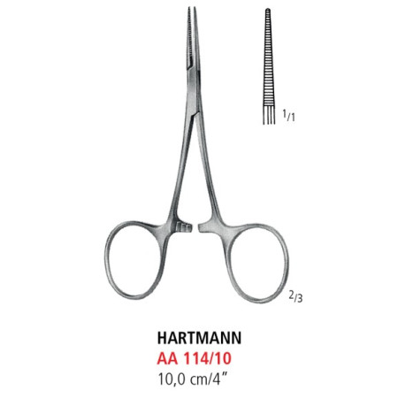 AA 114/10 зажим артериальный HARTMANN, прямой, 10 см