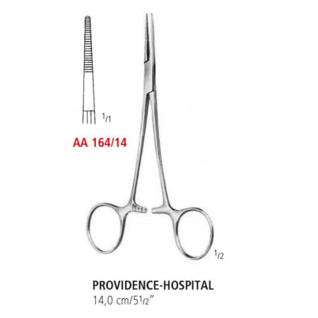 AA 164/14 затискач артеріальний PROVIDENCE-HOSPITAL, прямий, 14 см