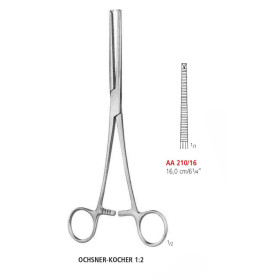 AA 210/16 зажим артериальный OCHSNER-KOCHER, прямой, зубцы 1х2, 16 см