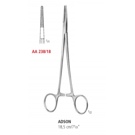 AA 238/18 пінцет ADSON, прямий, 18,5 см