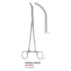 AA 319/21 щипцы рассечения те лигатуры OVERHOLT-MIXTER, изогнутый, 21 см