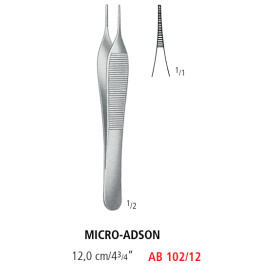 AB 102/12 щипці для перев'язувальних матеріалів MICRO-ADSON, 12.0 см