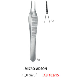 AB 102/15 щипцы для перевязочных материалов MICRO-ADSON, 15.0 см