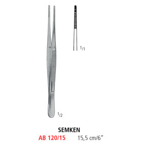AB 120/15 щипцы для перевязочных материалов SEMKEN, прямые, 15.5 см
