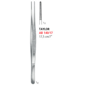 AB 140/17 щипцы для перевязочных материалов TAYLOR, прямые, 17.5 см