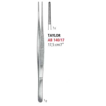 AB 140/17 щипці для перев'язувальних матеріалів TAYLOR, прямі, 17.5 см