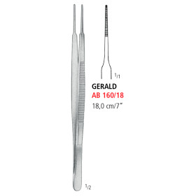 AB 160/18 щипцы для перевязочных материалов GEFALD, прямые, 18.0 см