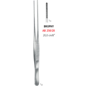 AB 250/20 щипцы для перевязочных материалов BROPHY, прямые, 20.0 см