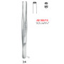 AB 064/14 щипці для тканин, STANDART, прямі, зубці 3х4, 14.5 см