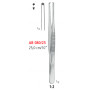 AB 080/25 щипці для тканин, STANDART, вузькі, зубці 1х2, 25.0 см