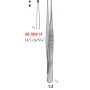 AB 084/14 щипці для тканин, STANDART, вузькі, зубці 1х2, 14.5 см