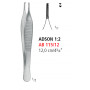 AB 115/12 щипці для тканин ADSON, нахрест, зубці 1х2, 12.0 см
