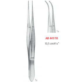AB 441/10 пинцет PATTERN, заостренный, изогнутый, 10.5 см