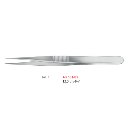 AB 501/01 пинцет JEWELER'S, №1, 12.0 см