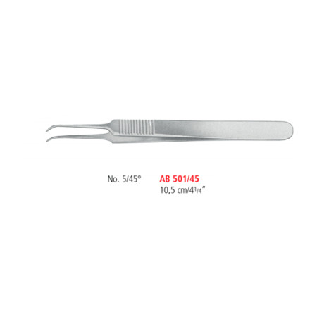 AB 501/45 пинцет JEWELER'S, №5/45, 10.5 см