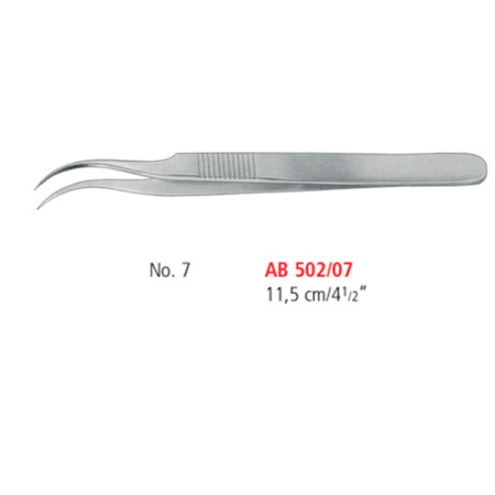 AB 502/07 пинцет JEWELER'S, №7, 11.5 см
