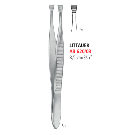 AB 620/08 пінцет епіляційний LITTAUER, 8.5 см