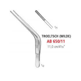 AB 650/11 пинцет ушной TROELTSCH(WILDE), 11.0 см