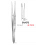 AB 710/10 пинцет для радужной оболочки GRAEFE, прямой, зубчатый, 10.0 см