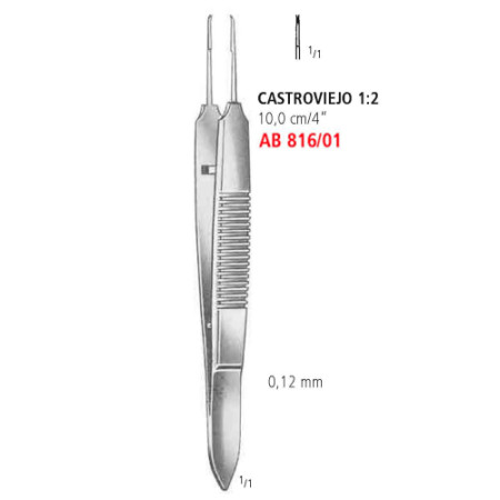 AB 816/01 пинцет STROVIEJO, 0.12мм, 10.0см