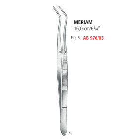 AB 976/03 пинцет перевязочный MERIAM, №3, 16.0 см