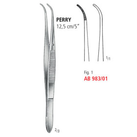 AB 983/01 пінцет перев'язувальний PERRY, №1, 12.5 см