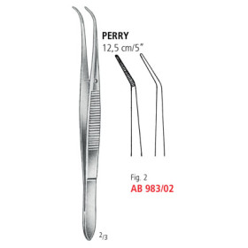 AB 983/02 пинцет перевязочный PERRY, №2, 12.5 см