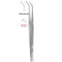 AB 990/01 пинцет мешочный CRANE-CAPLAN, правый, 15.0 см
