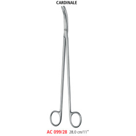 AC 099/28 ножницы гинекологические CARDINALE, изогнутые, тупые/тупые, 28.0 см