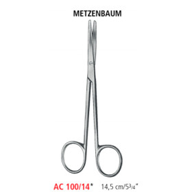 AC 100/14 ножницы операционные METZENBAUM, прямые, тупые/тупые, 14.5 см