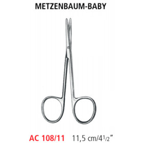 AC 108/11 ножницы операционные METZENBAUM-BABY, детские, прямые, тупые/тупые, 11.5 см