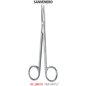 AC 200/14 ножницы анатомические SANVENERO, прямые, острые/острые 14.0 см