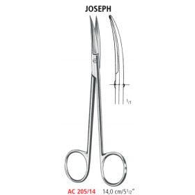 AC 205/14 ножницы для пластической хирургии JOSEPH, изогнутые, 14.0 см