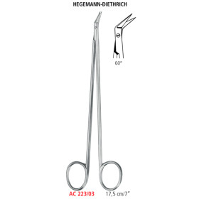 AC 223/03 ножницы сосудистые HEGEMANN-DIETHRICH, 60°, 17.5 см