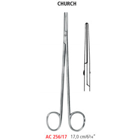 AC 256/17 ножницы сосудистые CHURCH, прямые, 17.0 см