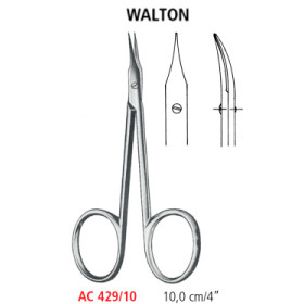 AC 429/10 ножницы тонкие WALTON, изогнутые, 10.0 см