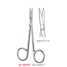 AC 450/10 ножницы для иридэктомии, прямые, острые/острые, 10.5 см