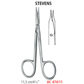 AC 474/11 ножницы заостренные для тенотомии STEVENS, прямые, 11.5 см