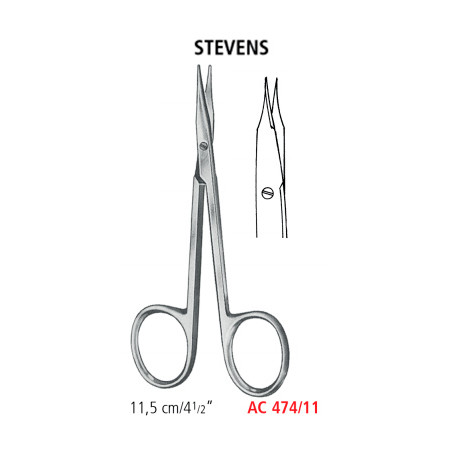 AC 474/11 ножиці загострені для тенотомії STEVENS, прямі, 11.5 см