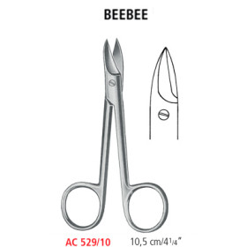 AC 529/10 ножницы для проволоки BEEBEE, изогнутые, заостренные, 10.5 см