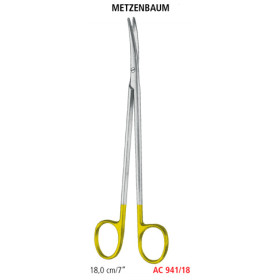 AC 941/18 ножницы METZENBAUM TUC, изогнутые, тупые/тупые, 18.0 см