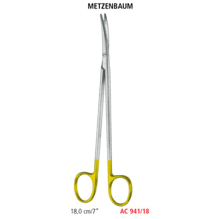 AC 941/18 ножиці METZENBAUM TUC, зігнуті, тупі/тупі, 18.0 см