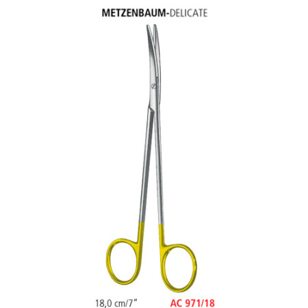 AC 971/18 ножиці METZENBAUM-DELICATE TUC, зігнуті, тупі/тупі, 18.0 см