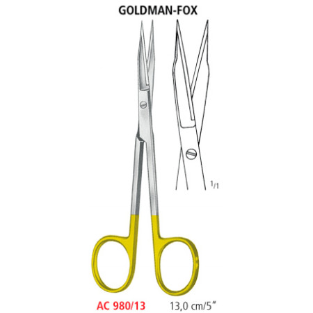 AC 980/13 ножиці GOLDMAN-FOX TUC, прямі, 13.0 см