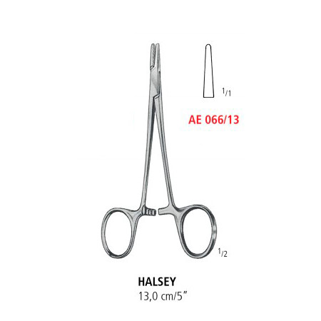AE 066/13 иглодержатель HALSEY, гладкие клещи, 13.0 см