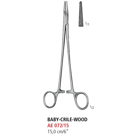 AE 072/15 иглодержатель CRILE-WOOD, детский, 15.0 см