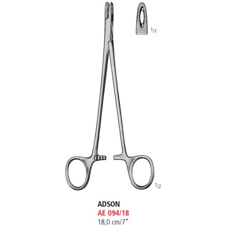 AE 094/18 иглодержатель ADSON, 18.0 см
